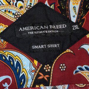 American Breed Men's Paisley Cotton Stretch Shirt-Long Sleeve